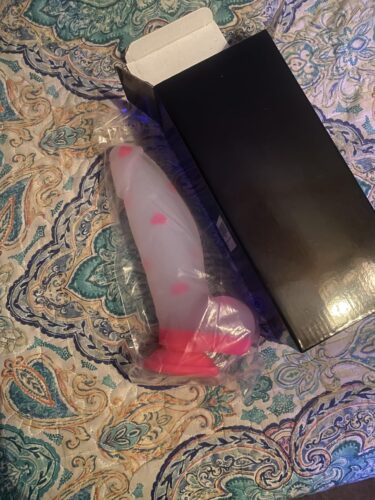 8 Inch Thick Pink Clear Liquid Silicone Dildo photo review