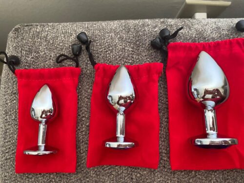 Luxury Metal Diamond Butt Plug 3 Pieces photo review