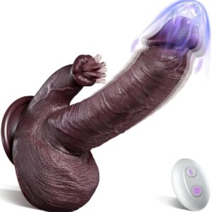 black-realistic-thrusting-dildo-vibrator-toys-in-pakistan
