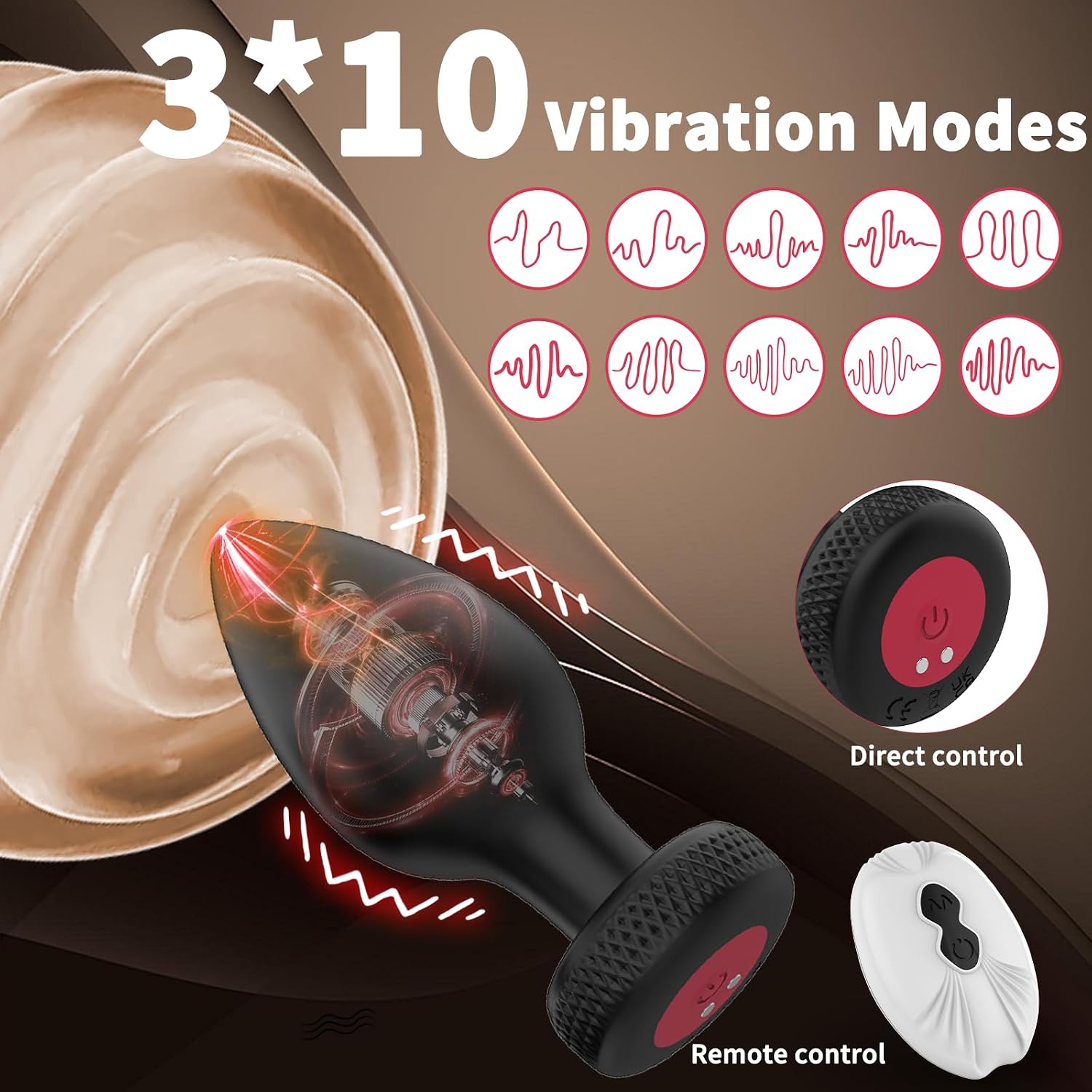Anal Plug Vibrator Sex Toy for Women