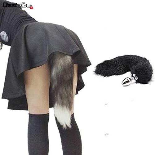 Black Fox Tail Butt Plug